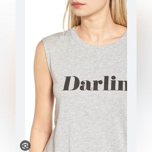 Rebecca Minkoff Darlin’ Sleeveless Tshirt Grey Black Size XS